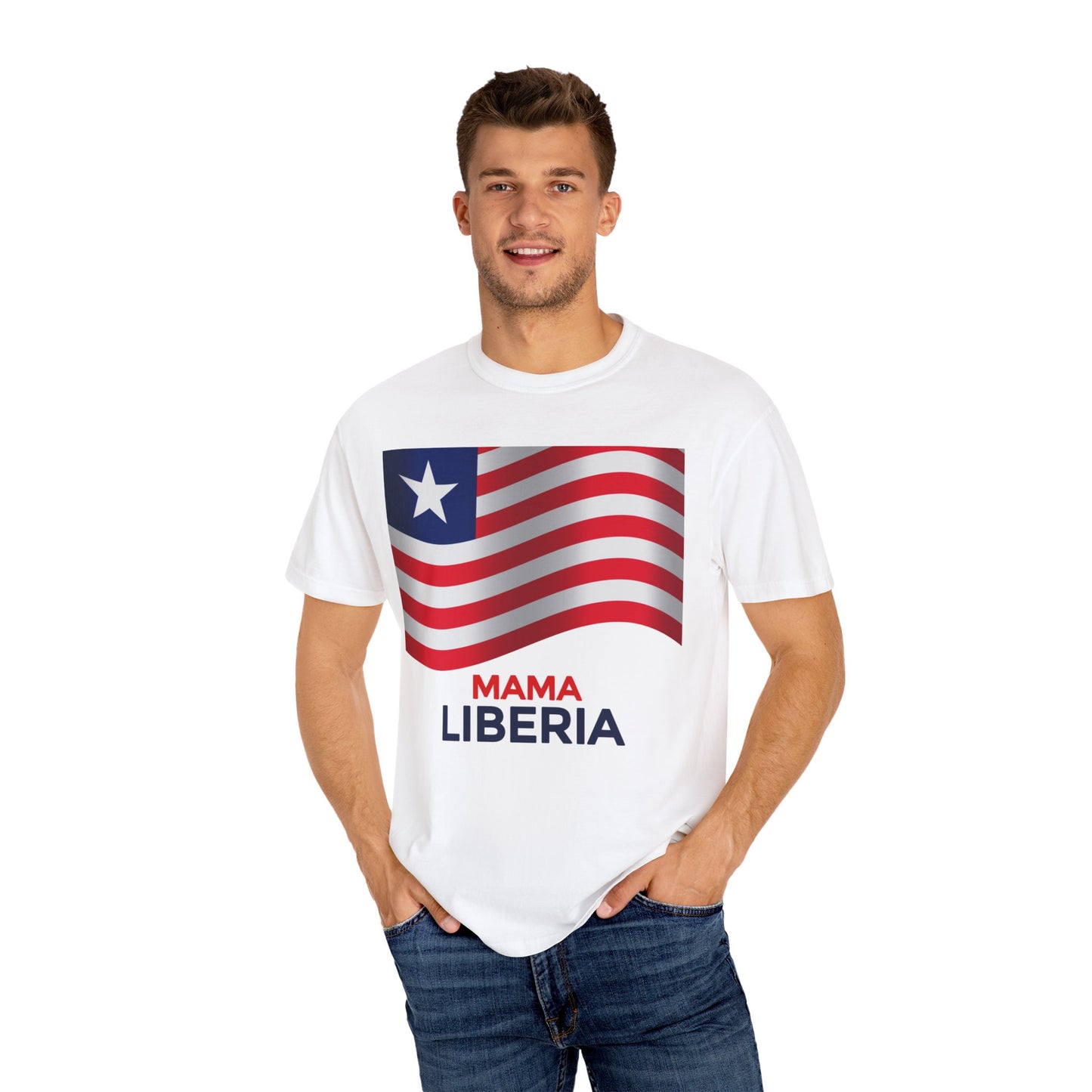 Mama Liberia Unisex Garment-Dyed T-Shirt - Celebrate Heritage & Patriotism