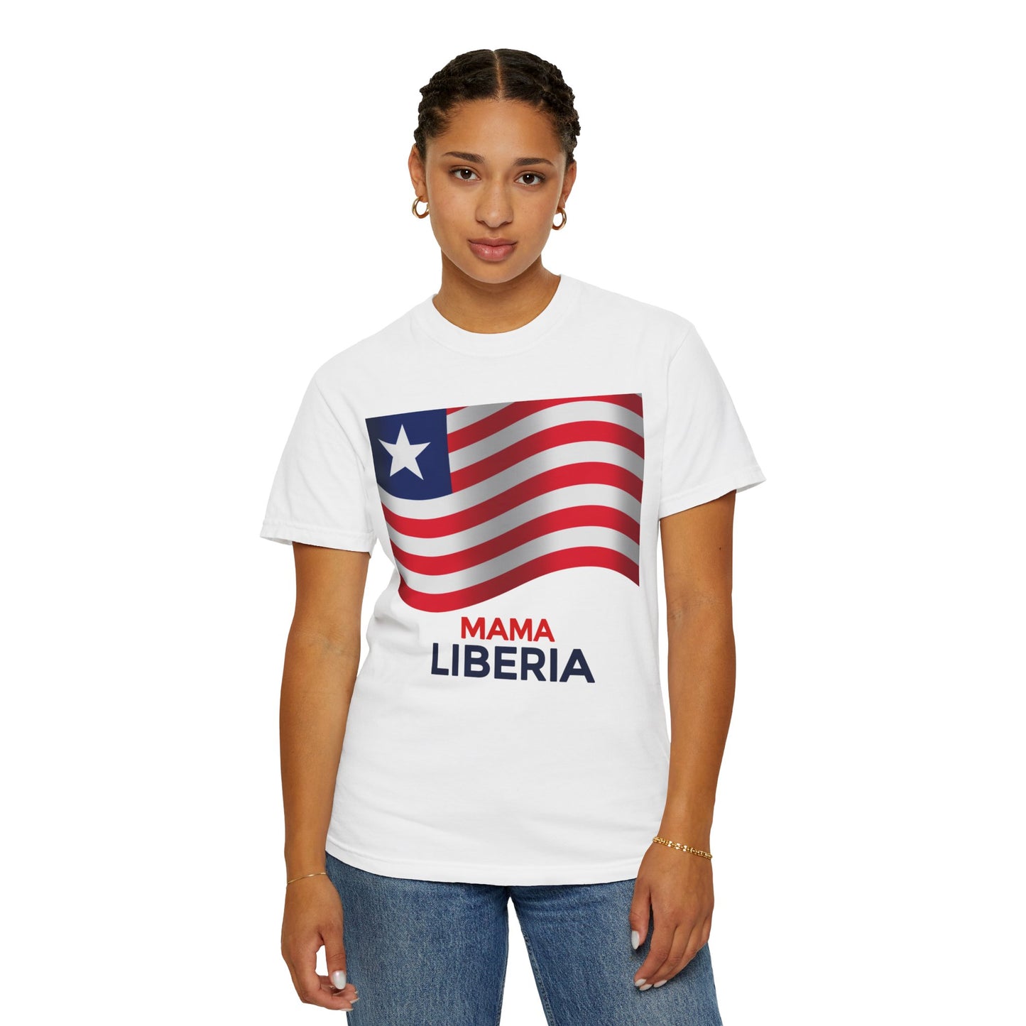 Mama Liberia Unisex Garment-Dyed T-Shirt - Celebrate Heritage & Patriotism