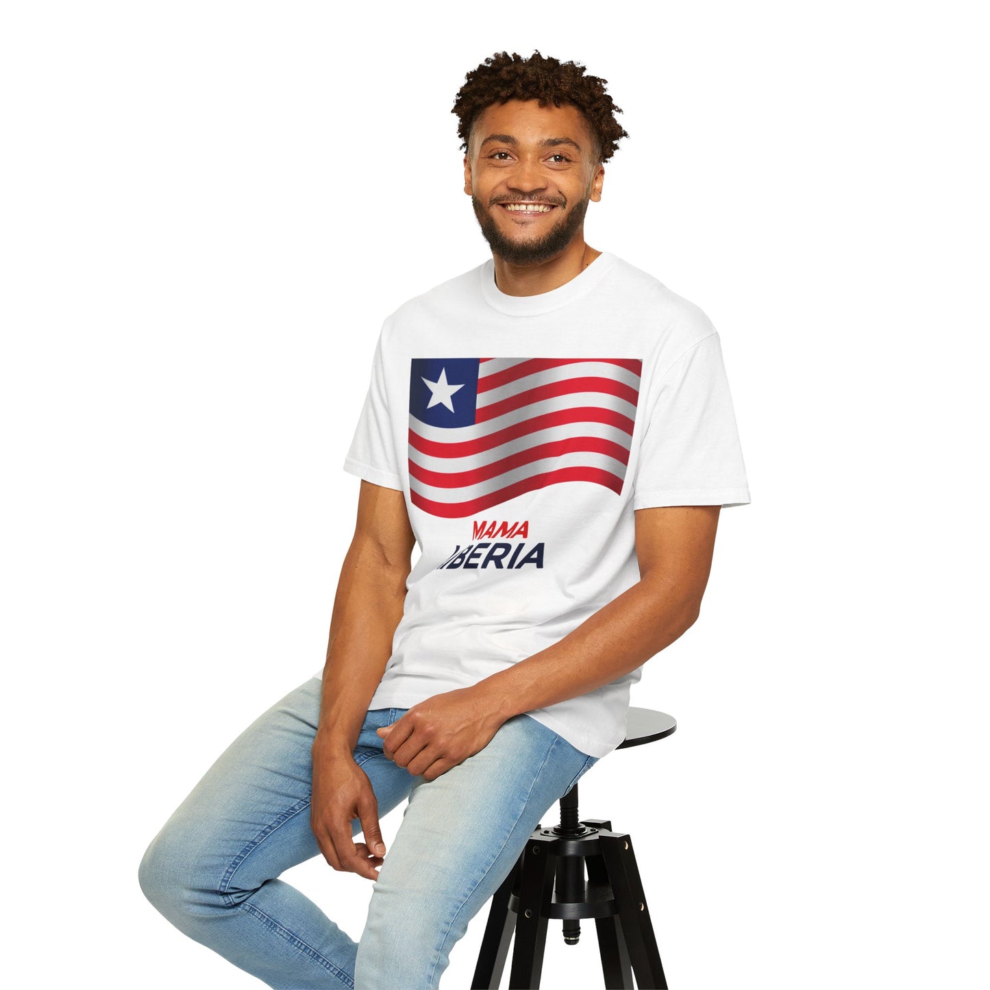 Mama Liberia Unisex Garment-Dyed T-Shirt - Celebrate Heritage & Patriotism