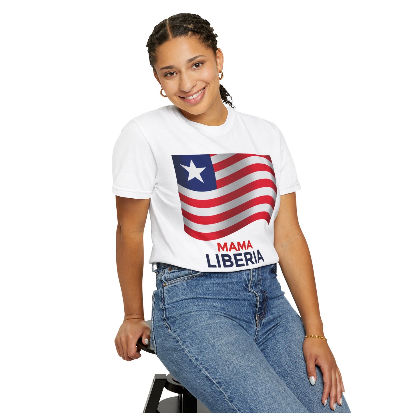 Mama Liberia Unisex Garment-Dyed T-Shirt - Celebrate Heritage & Patriotism