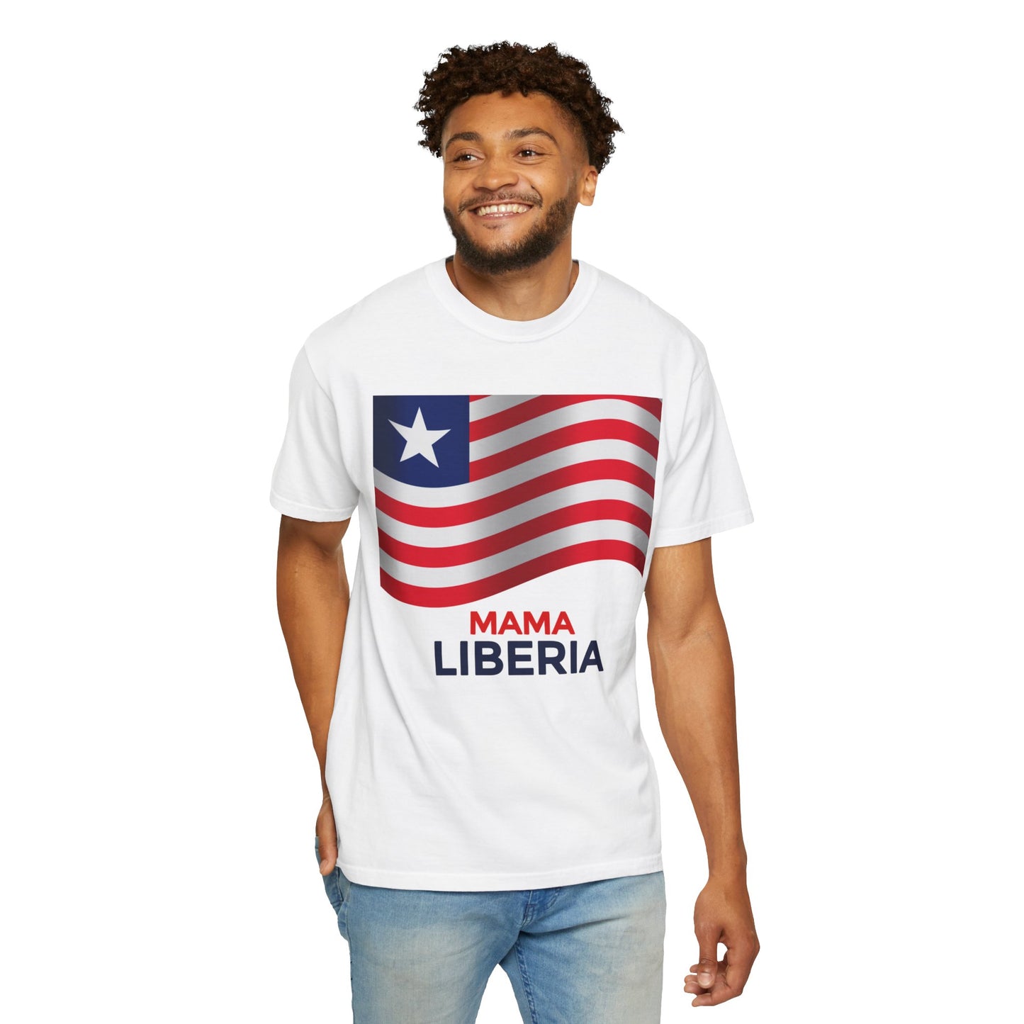 Mama Liberia Unisex Garment-Dyed T-Shirt - Celebrate Heritage & Patriotism